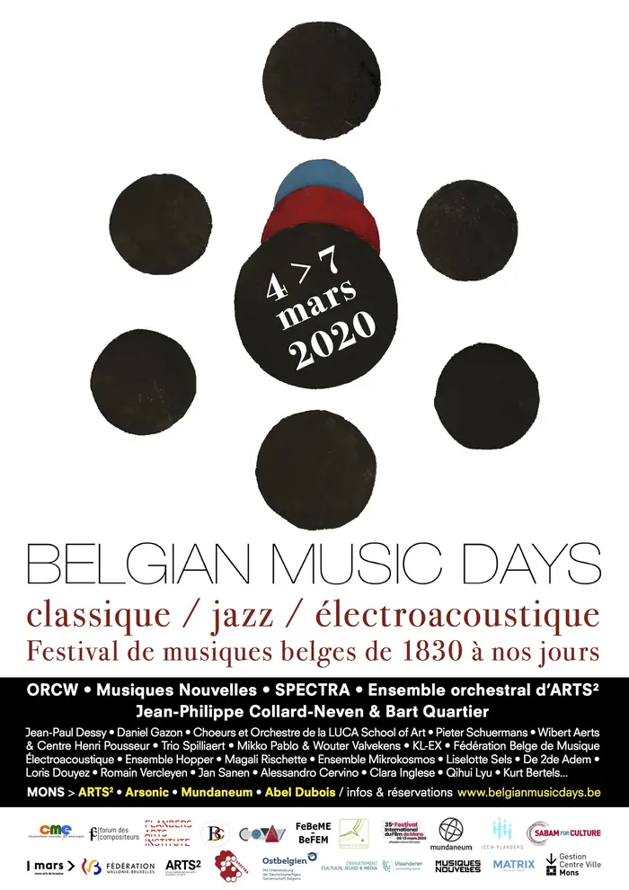 Belgian Music Days 2020 poster, Mons 4–7 March